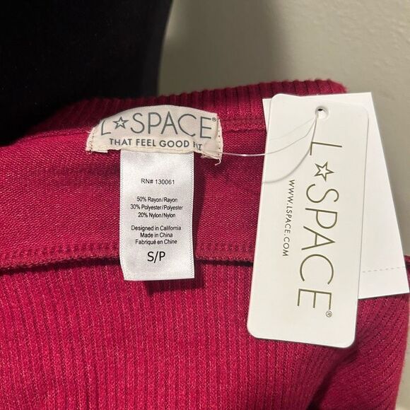 NWT Small Knitted Top Maroon L Space - Picture 5 of 6